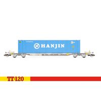 Hornby TT TOUAX SFFGMSS IFA Wagon With 45' Container 'Hanjin' - Era 11