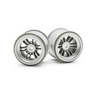 HPI FT01 Precision Wheel Set Silver/Front 2pce HPI-103321