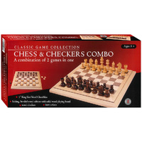 Chess & Checkers, 15"Bevel Edge