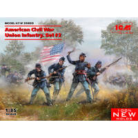 ICM 1/35 American Civil War Union Infantry. Set #2 Plastic Model Kit