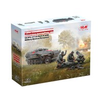 ICM 1/35 Krankenpanzerwagen Sd.Kfz.251/8 Ausf.A WWII German Ambulance with Military Medical Personnel Plastic Model Kit