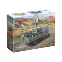 ICM 1/35 Gulaschkanone WWII German Mobile Field Kitchen LKW AHN Plastic Model Kit