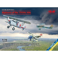 ICM 1/72 Biplanes of the 1930s and 1940s Plastic Model Kit