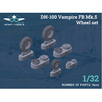 Infinity Models 1/32 Mk.5 Wheel set de Havilland DH-100 Vampire Mk.5 Plastic Model Kit