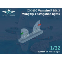 Infinity Models 1/32 Mk.3 Wing tip's navigation lights de Havilland DH-100 Vampire Mk.3 Plastic Model Kit