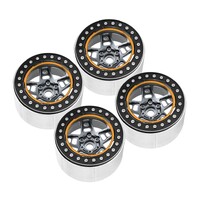 INJORA 2.2" 5-Spokes Negative Offset 10mm Wheels for 1/10 RC Crawler (4) (W2209) - Grey