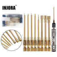 INJORA 8-in-1 Hex Screwdrivers Nut Drivers Quick Change RC Tool Kit for TRX4M SCX24 Ascent18