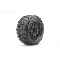 Jetko 1/8 MT 3.8 EX-KING COBRA Tyres (Claw Rim/Black/Medium Soft/Belted/17mm 0 & 1/2 offset) [1802CBMSGB]