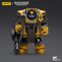 Joy Toy Warhammer 40k 1/18 Scale Imperial Fists Legion Cataphractii Terminator Squad with Flamer Action Figure