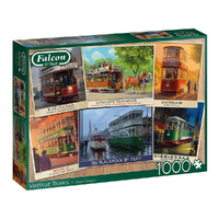 Jumbo 1000pc Vintage Trams Jigsaw Puzzle