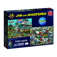 Jumbo 2x1000pc JVH Traffic Chaos Jigsaw Puzzle