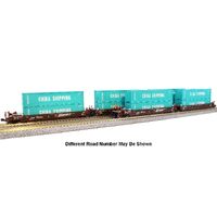 Kato N Gunderson MAXI-I Double Stack BNSF Swoosh Logo 5 Car Set