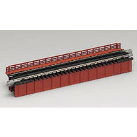 Kato N Deck Girder bridge Red 124mm