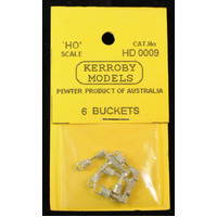 Kerroby HO Buckets ( 6 ) - Galvanised type