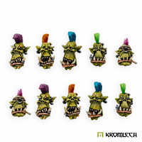 Kromlech Punk Orcs Heads (10) 