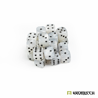 Kromlech Pearl Battle Dice 25x Lifeless White 12mm