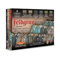 LifeColor Feldgrau 1939/45 German Uniforms Paint Set (22ml x 6)