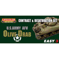 Lifecolor US Army AFV Olive Drab Constrast Acrylic Paint Set