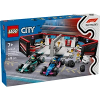 LEGO City F1 Garage & Mercedes-AMG & Alpine Cars 60444