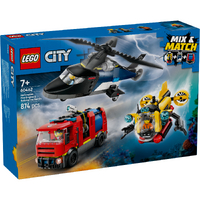 LEGO City Helicopter, Fire Truck & Submarine Remix 60462