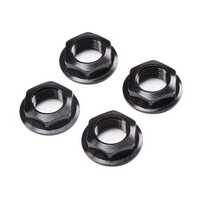 Losi 17mm Flanged Wheel Nut, Black (4), Super Rock Rey