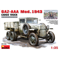 Miniart 1/35 GAZ-AAA. Mod. 1943. Cargo Truck 35133 Plastic Model Kit