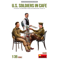 MiniArt 1/35 U.S. Soldiers in Cafe Plastic Model Kit