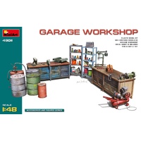 Miniart 1/48 Garage Workshop Plastic Model Kit