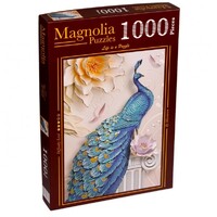 Magnolia 1000pc Blue Peacock Jigsaw Puzzle