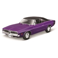 Maisto 1/18 1969 Dodge Charger R/T Purple with Black Roof