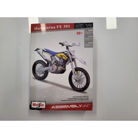 Maisto 1/12 Assembly Line Husqvarna FE 501 Motorcross Dirt Bike Diecast Assembly Kit