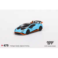 Mini GT 1/64 Lamborghini Huracán STO Blu Laufey Diecast Car