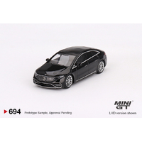 Mini GT 1/64 Mercedes-Benz EQS 580 4MATIC Black Diecast Model