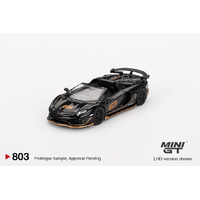 Mini GT 1/64 Lamborghini Aventador SVJ 63 Roadster Nero Aldebaran Diecast Model Car