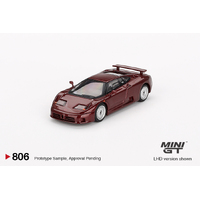 Mini GT 1/64 Bugatti EB110 GT Dark Red Metallic Diecast Model Car