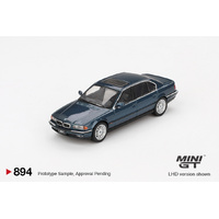 Mini GT 1/64 BMW 750IL Sorrento Blue Metallic Diecast Model Car