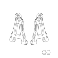 MJX Front Lower Suspension Arms (Including Ball Head) [14220]