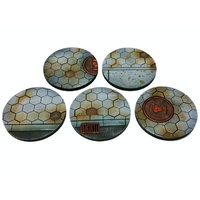 Miniature Scenery - Hexy Sci-Fi 40mm Bases [x5]