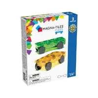 Magna-Tiles Cars Green & Yellow 2 Piece Expansion Set