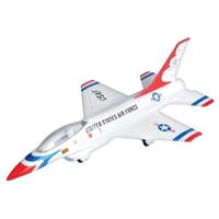 Motormax 1/100 6" Lockheed Martin F-16 Fighting Falcon Sky Wings Diecast Aircraft