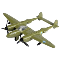 Motormax 1/100 6" Lockheed Martin P-38 Lightning Sky Wings Diecast Aircraft