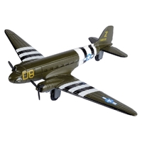 Motormax 1/100 6" Boeing C-47 Skytrain Sky Wings Diecast Aircraft