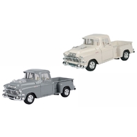 Motormax 1/24 1957 GMC Blue Chip Pickup w/Visor Diecast Car