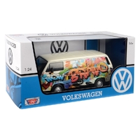 Motormax 1/24 Wow Bravo VW Type2 T3 Graffiti Diecast Car