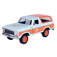 Motormax 1/24 1978 Ford Bronco with Gulf Livery Diecast Car