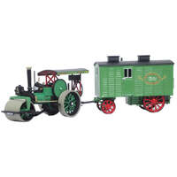 Oxford 1/76 Fred Dibnah Aveling & Porter Road Roller (Betsy) & Wagon Diecast Model Car