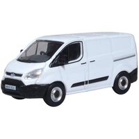 Oxford 1/76 Ford Transit Custom White Diecast Car