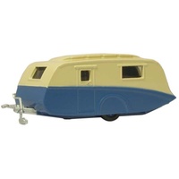 Oxford 1/76 Caravan Cream/Blue Diecast Model Car