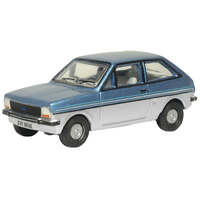 Oxford 1/76 Ford Fiesta MkI Titan Blue Strato Silver Diecast Model Car