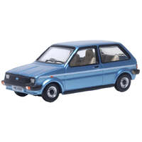 Oxford 1/76 Austin Mini Metro Denim Blue Metallic Diecast Model Car